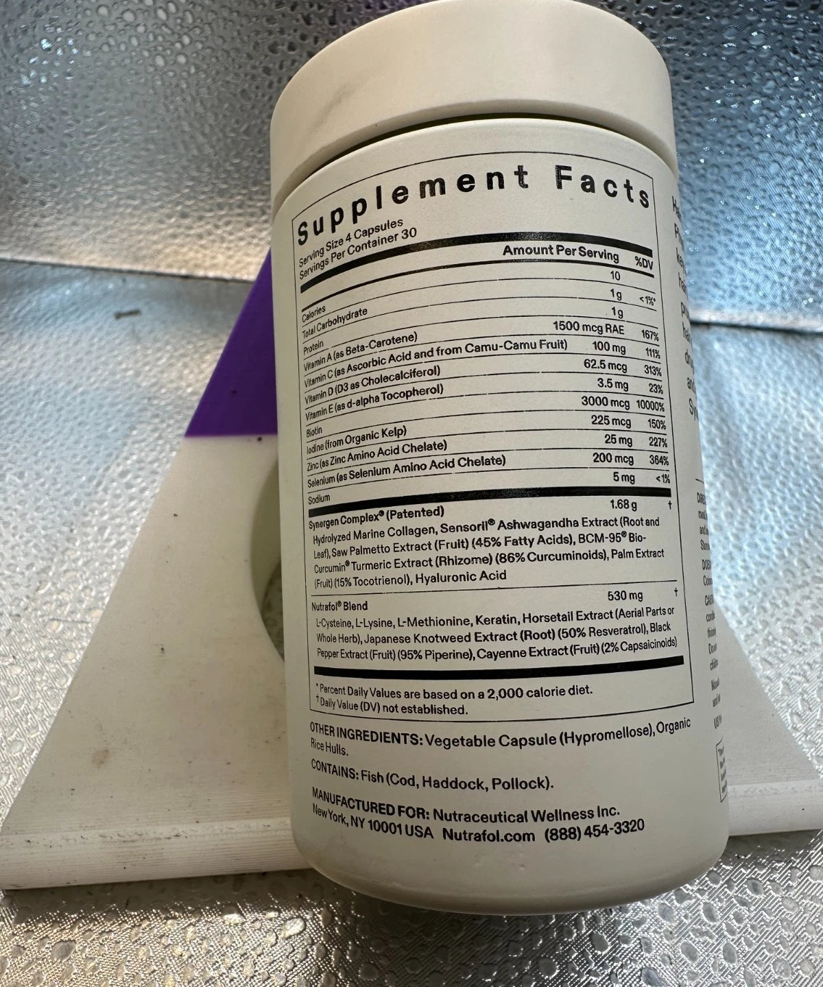 NUTRAFOL Women Hair Growth Nutraceutical Dietary Supplement, 120 Capsules