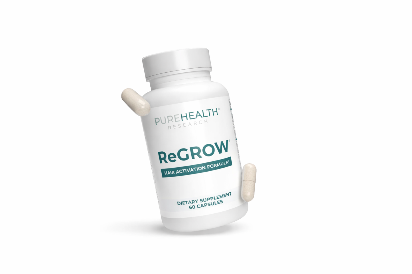 ReGrow Hair Growth Vitamins with Biotin, Hair Supplement by PureHealth Research. 120 capsules