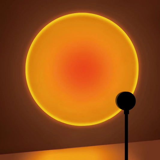 Sunset projection lamp, USB home decoration atmosphere lamp, multi-angle rotatable, suitable for home living room and bedroom