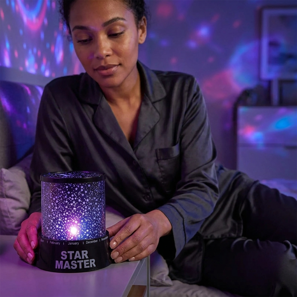 Romantic LED Star Projector with Water Wave