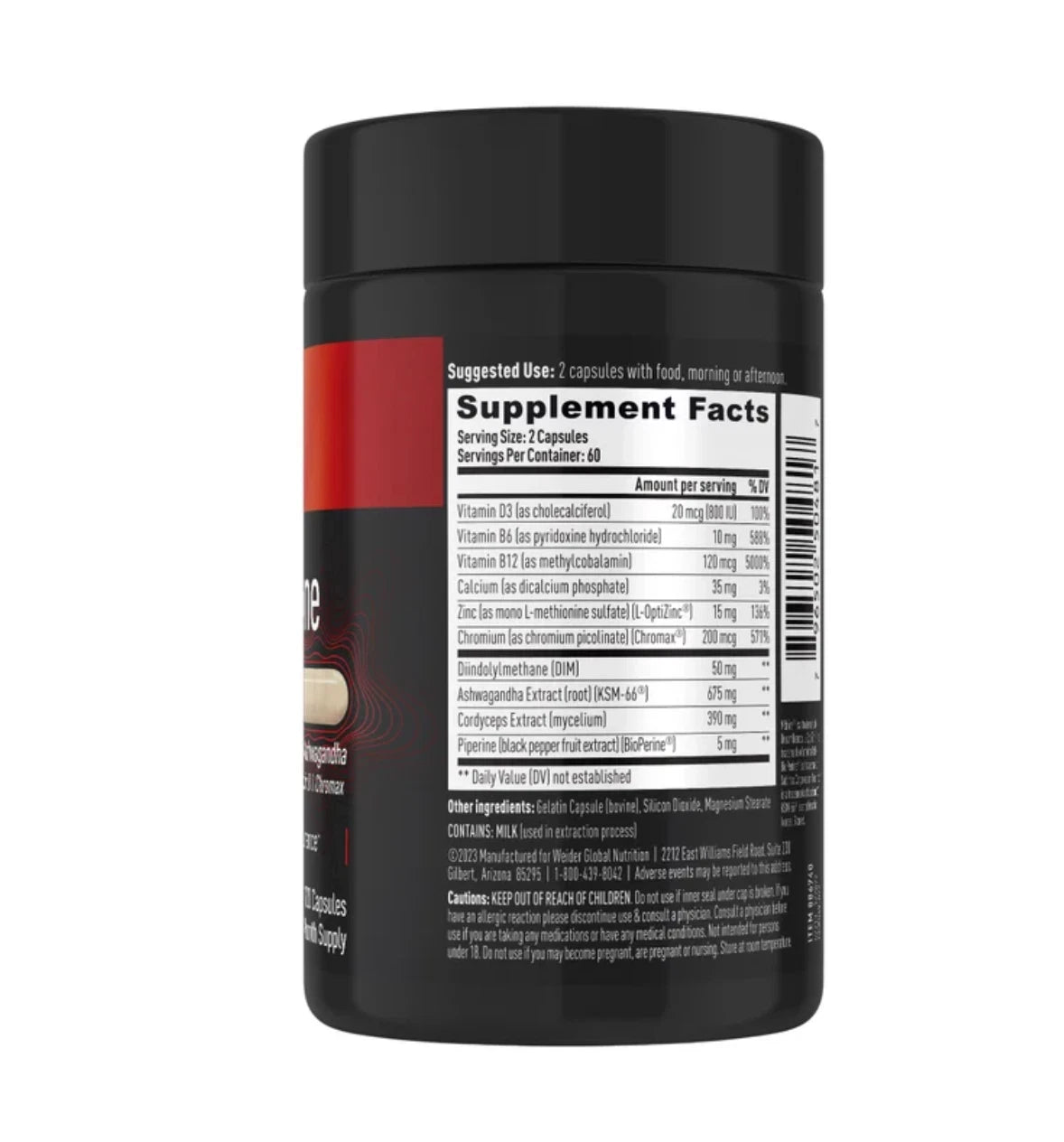 Weider Prime Men Vitality Energy Stamina Support 120 Ct