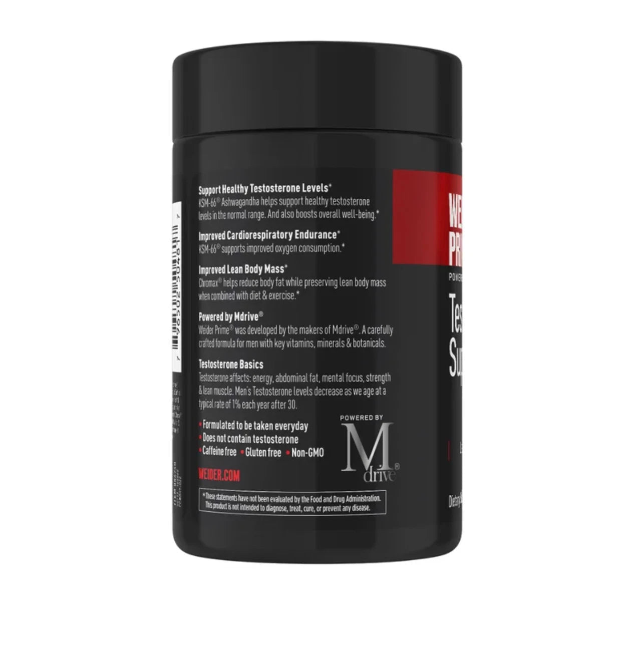 Weider Prime Men Vitality Energy Stamina Support 120 Ct